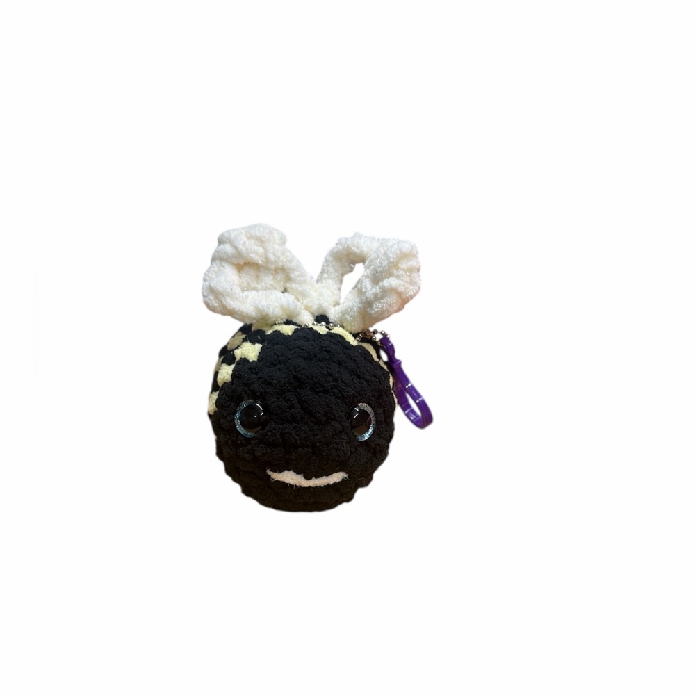 Plush Bee Toy - Black and White